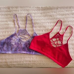 Free People Intimately Lot of 2 Bralettes, size M/L both